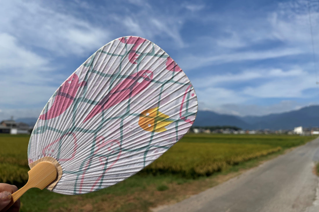 手ぬぐいうちわで涼やかに～🎐